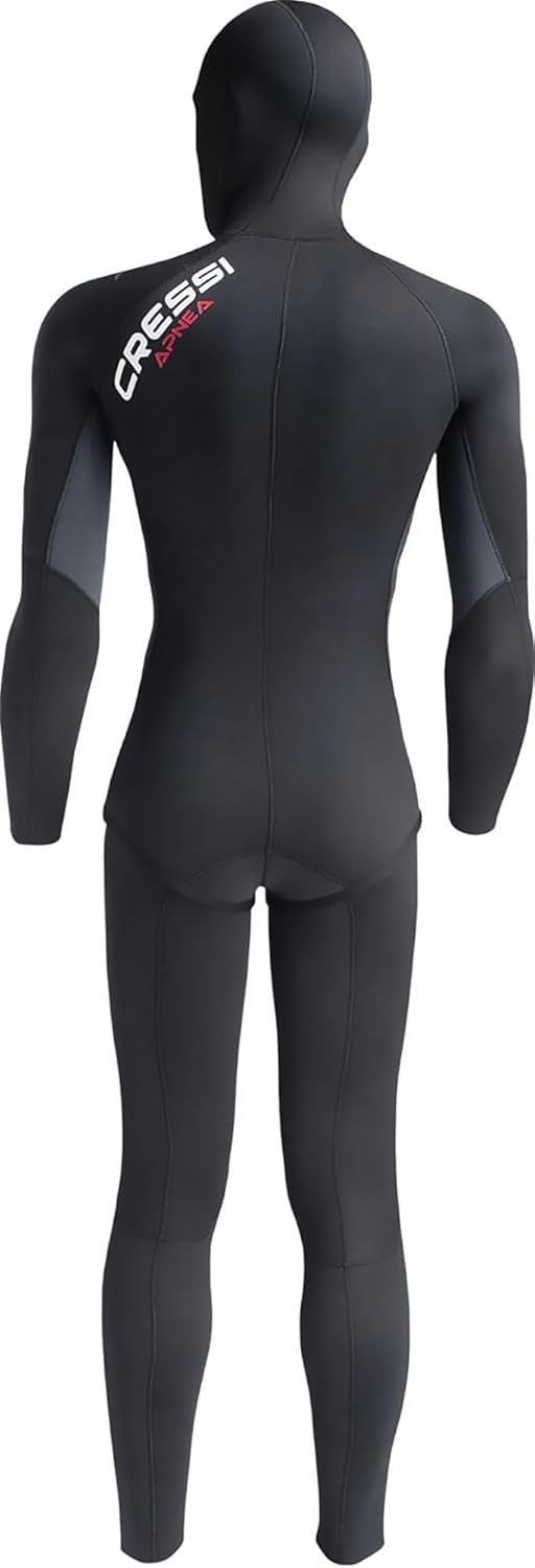Cressi Kompletter Tauchanzug für Apnea in Soft Neopren - Verfügbar 7 mm Apnea, Schwarz, S/2, LE45030