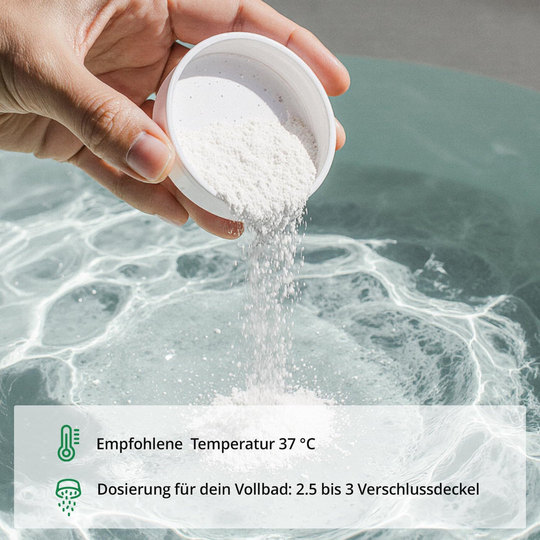 effective nature Basenbad - basisches Badesalz mit Sango-Meereskoralle & Edelsteinpulver - ergiebige