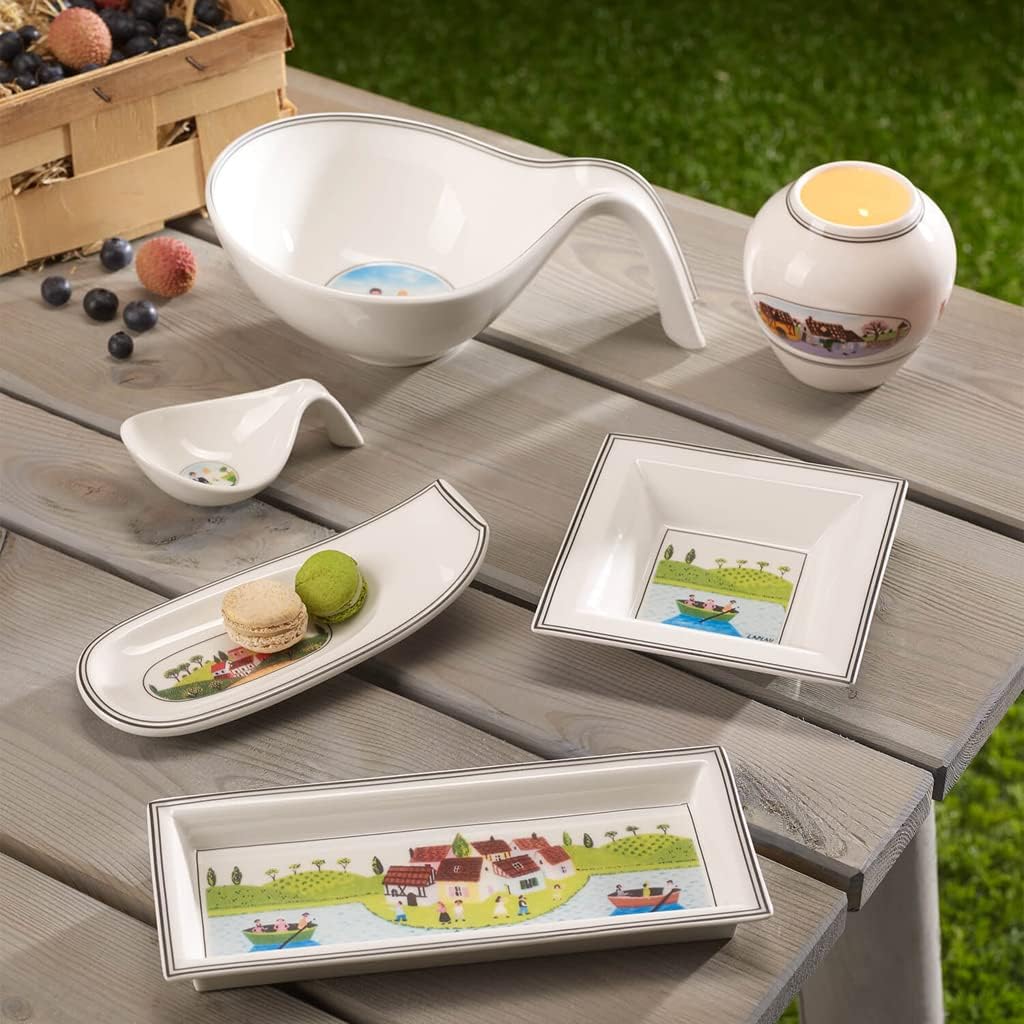 Villeroy und Boch Design Naif Gifts Schale, Premium Porzellan, Mehrfarbig, Grün, Blau,