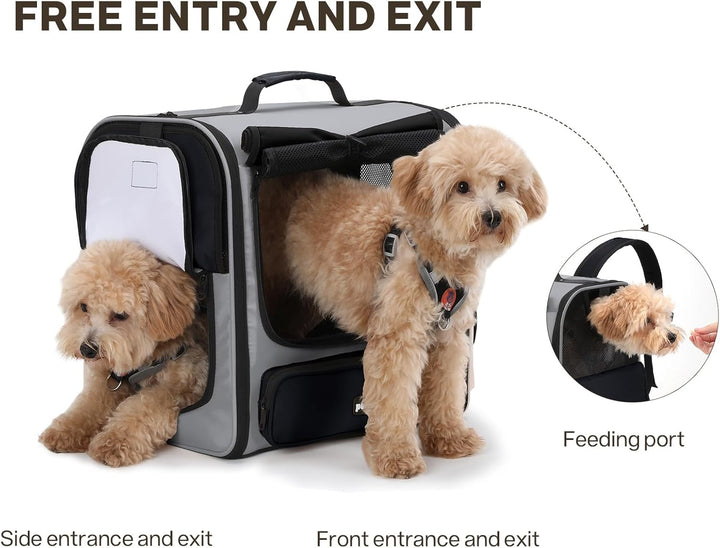 pecute Grosse Katzen Rucksack Tragetasche für Katzen & kleine Hunde, Belüfteter & robuster Haustier