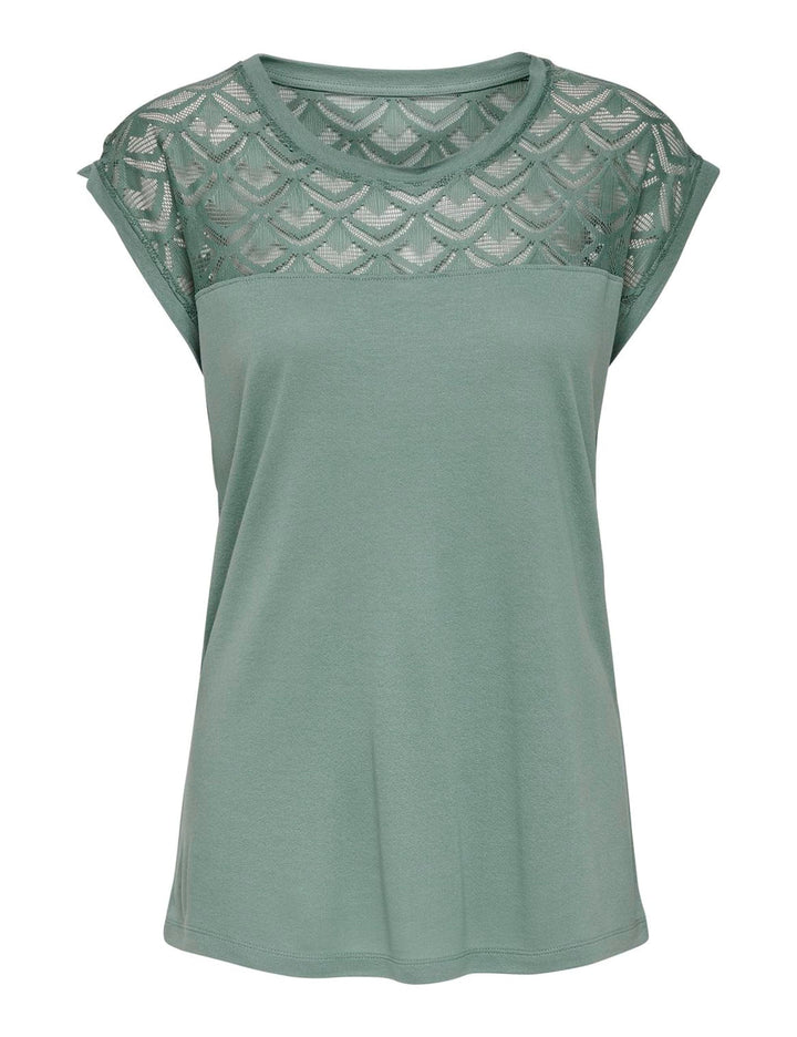 ONLY Damen Onlnicole Life S/S Mix Top Noos JRS T-Shirt S Grün, S Grün