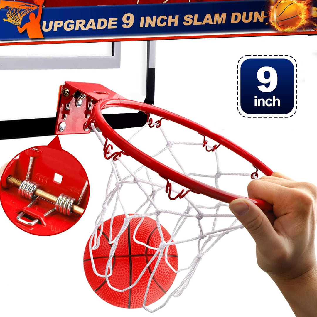 LNCOJOLM Indoor Mini Basketballkorb Basketball Hoop, kleine Bälle über Tür Small Board Hoop Spiel Se