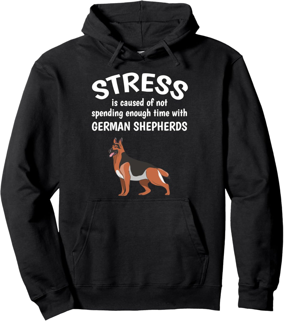 Stress durch zu wenig Zeit mit Deutsche Schäferhunde Pullover Hoodie