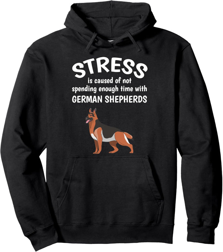 Stress durch zu wenig Zeit mit Deutsche Schäferhunde Pullover Hoodie