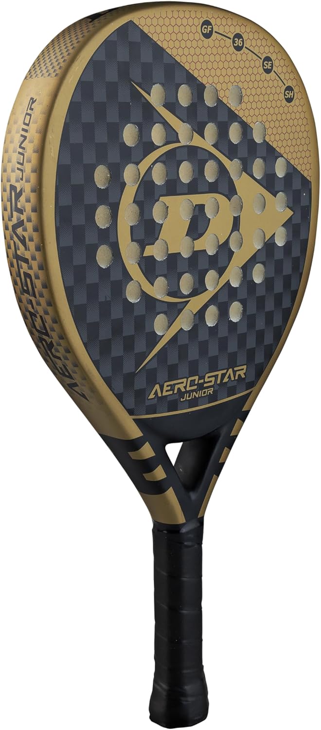 Dunlop Padelschläger Aero-Star Junior (2023), Schwarz/Gold