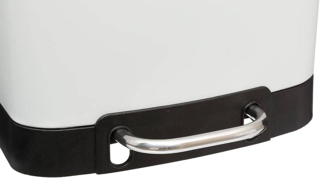 JJA 138059i Abfalleimer Metall weiss 22 x 15,5 x 32 cm 6 l, Weiss