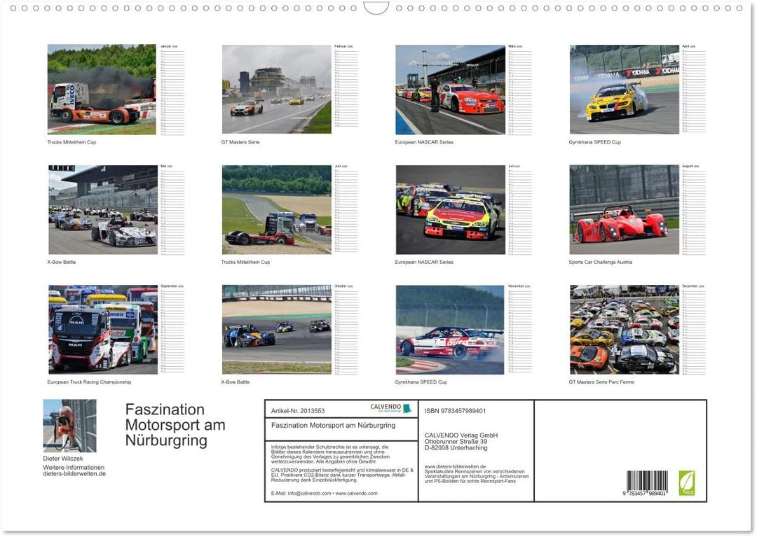 Faszination Motorsport am Nürburgring (Wandkalender 2026 DIN A2 quer), CALVENDO Monatskalender: Acti