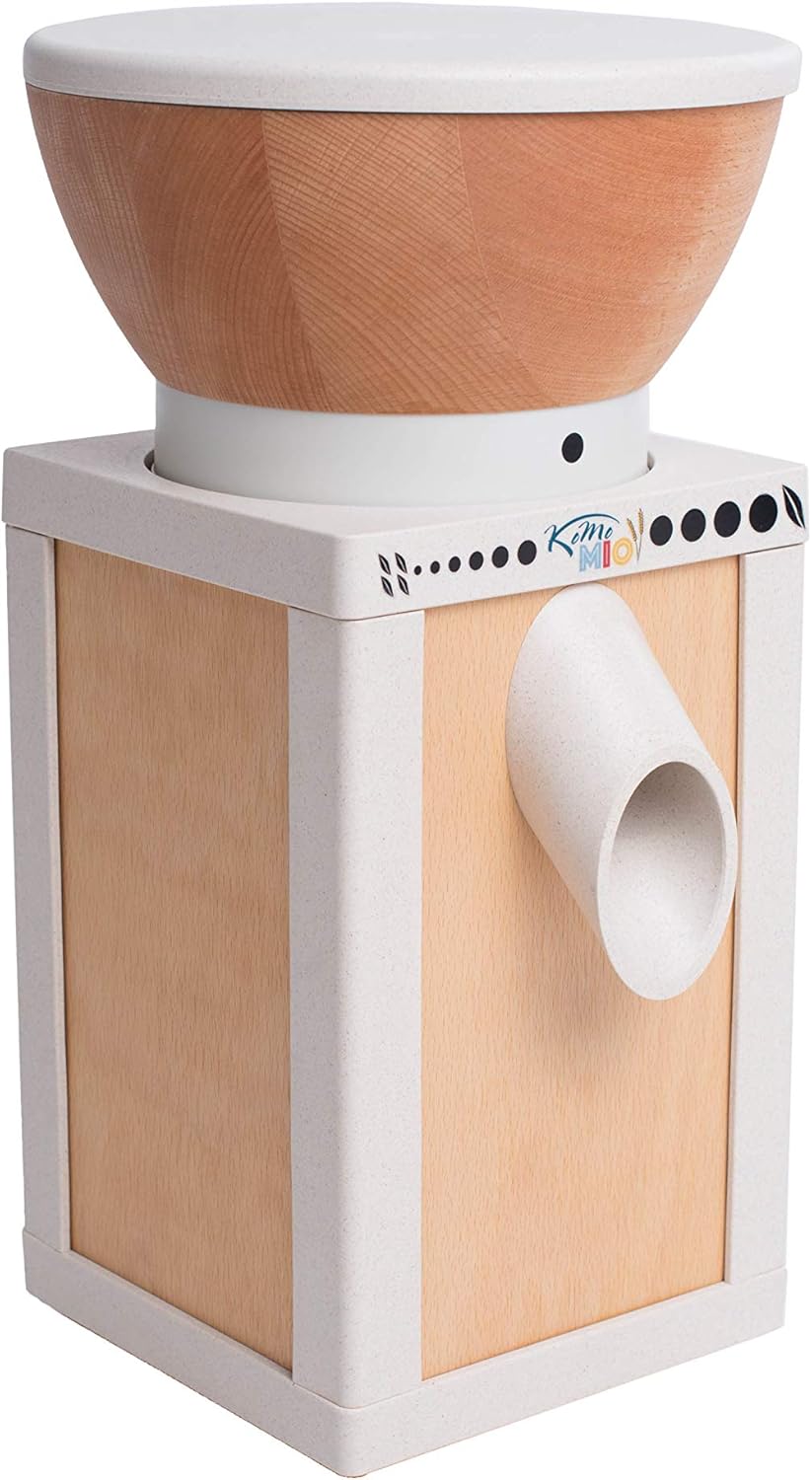 KoMo KoMoMio Getreidemühle natur (400 Watt, innovative Materialien) 16,5 x 16 x 37,5
