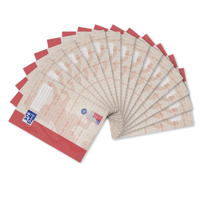 Oxford Schulheft A4 Recycling, 16 Blatt, Lineatur 28, kariert, 15 Stück A4 Lineatur 28, A4 Lineatur