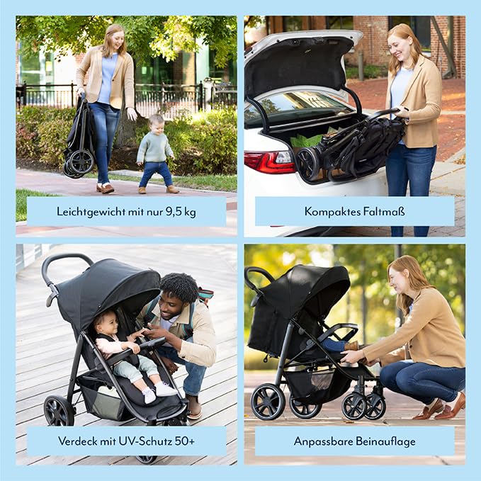 Graco EeZeFold™ Sportwagen mit cleverem Faltmechanismus, ab Geburt bis ca. 3 Jahre (0 bis 15 kg), in