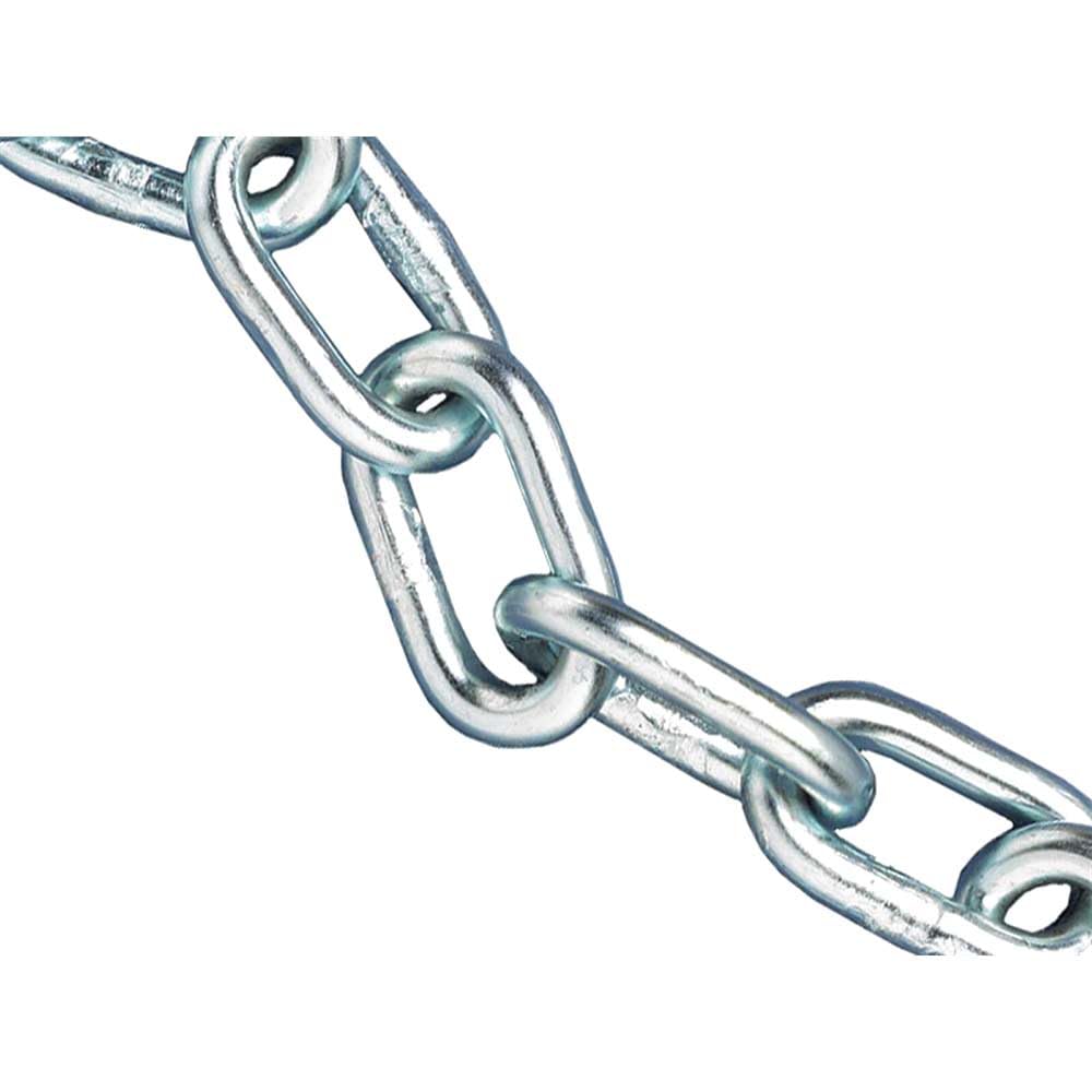 Faithfull FAICHAL615 CHAL810 Zinc Plated Chain 6mm x 15m Reel - Max. Load 250kg, Silver