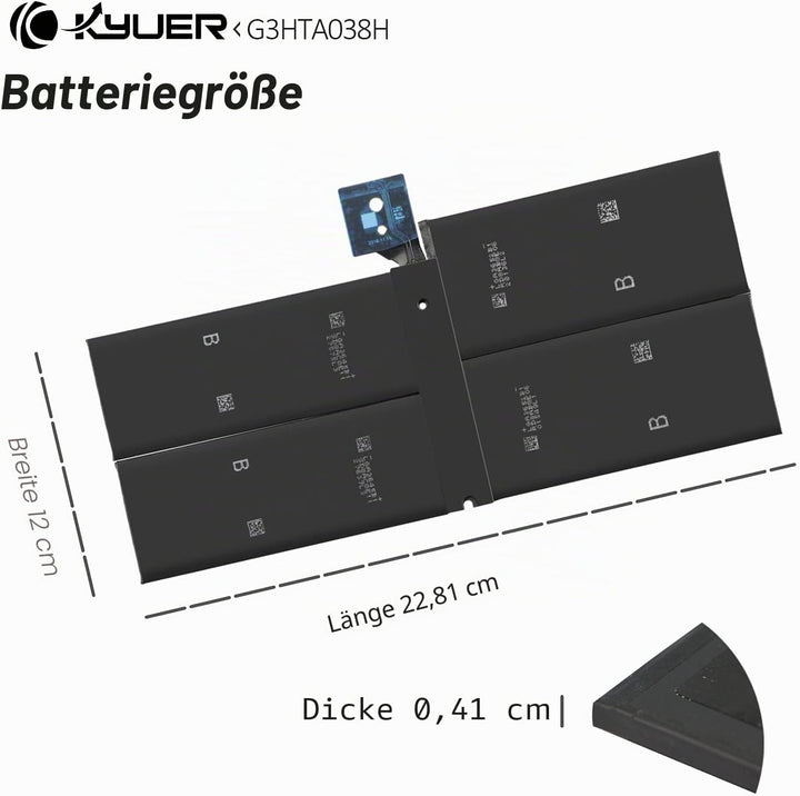 K KYUER G3HTA038H DYNM02 Tablette Akku Compatible with Microsoft Surface Pro 5 5th 1796 2017/Surface