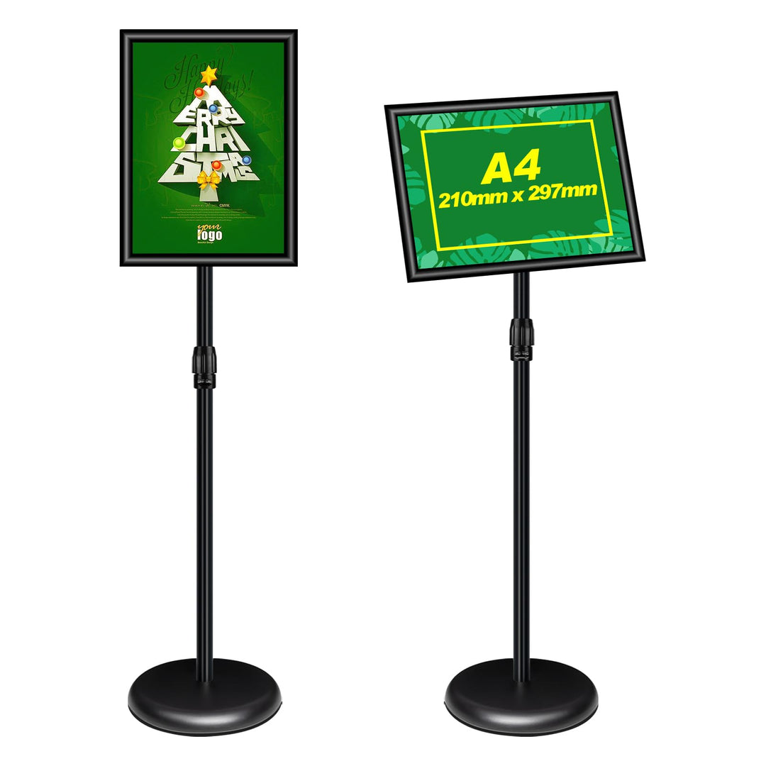 Mutualsign Infoständer A4 Aluminium Plakatständer Höhenverstellbar Posterständer Informationsständer
