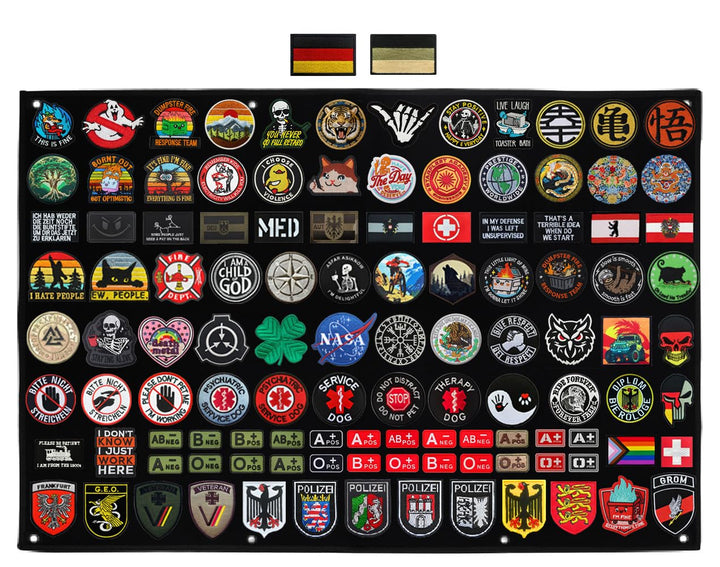 114x76cm XXL Patch-Display-Platte,Hängend Patch-Sammeltafel,Taktische Militär Patch Holder Platte Kl