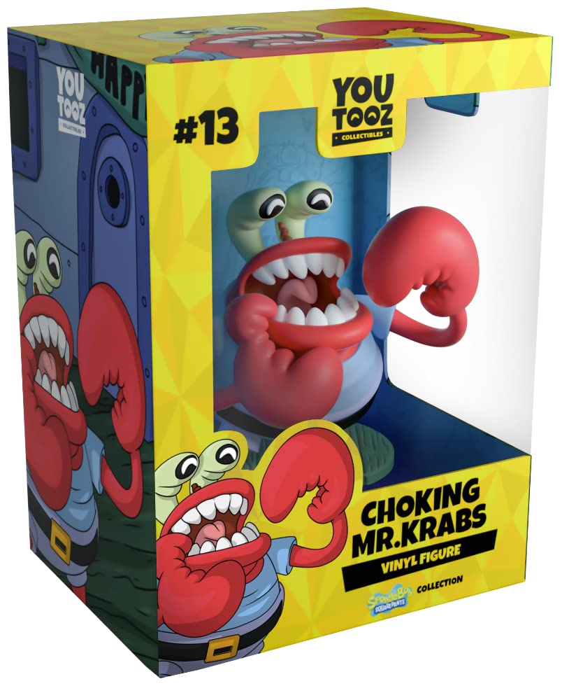 Youtooz Choking Mr Krabs 3.6" Inch Vinyl, Official Licensed Choking Mr. Krabs Collectible from Spong