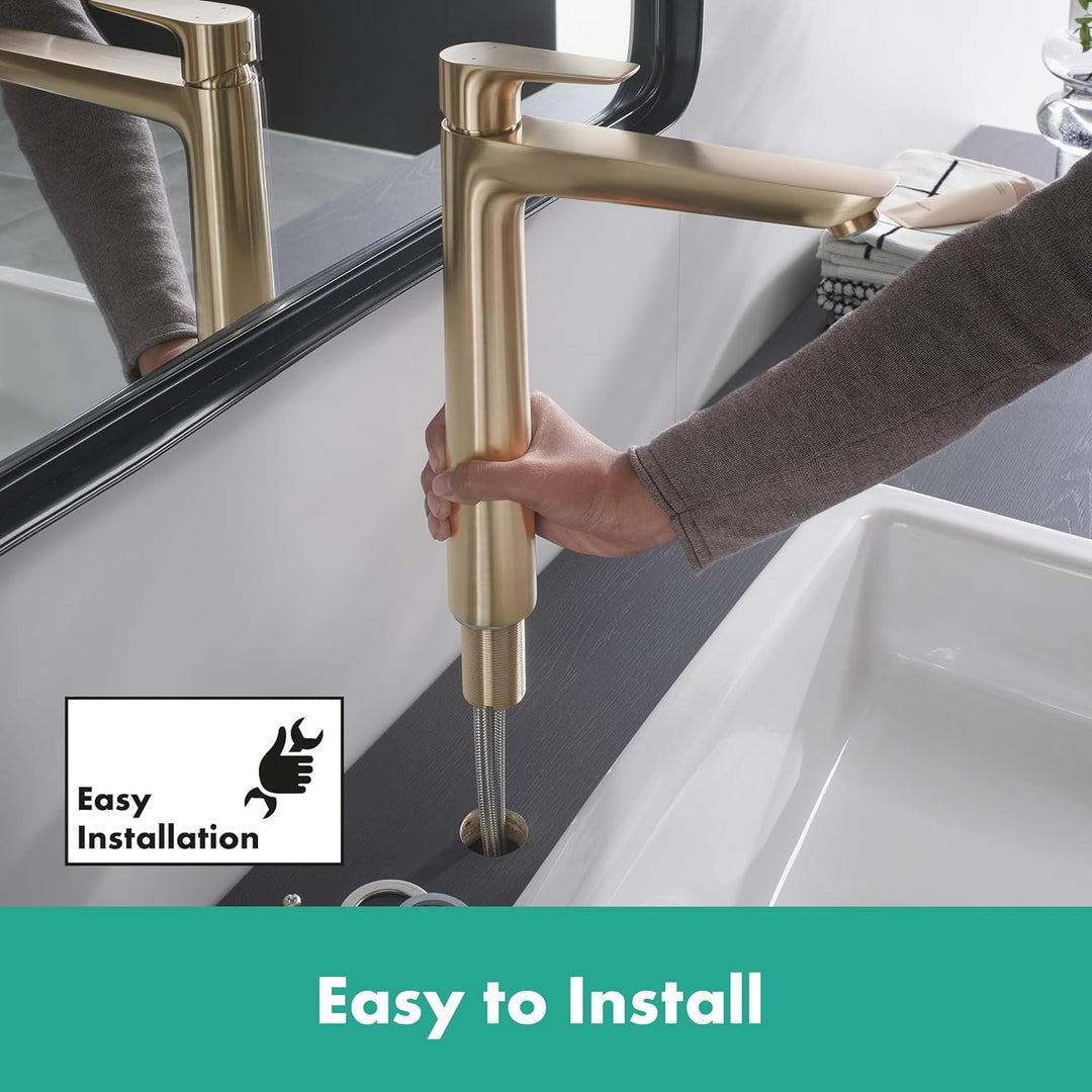 hansgrohe Wasserhahn Talis E (Armatur mit Auslauf Höhe 240 mm), Einhebel-Waschtischmischer ohne Abla
