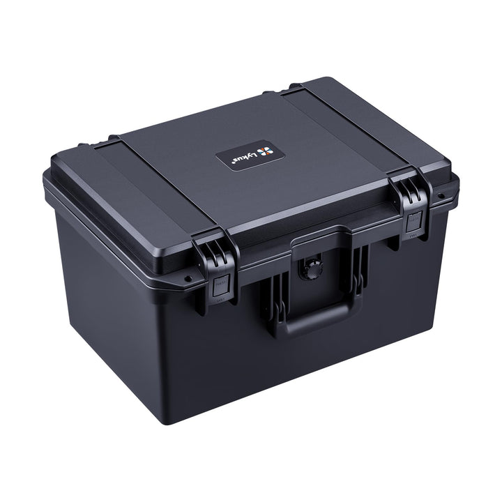 Lykus HC-4430 Wasserdicht Koffer mit anpassbar Rasterschaumstoff, Innengrösse 44x29x26,5 cm, Geeigne