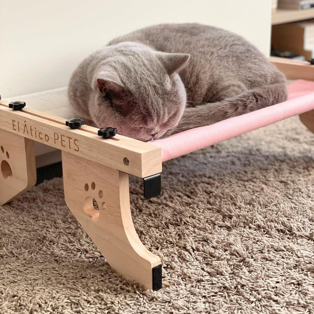 Katzenhängematte, Hängematte für Katze, Fenster, zum Aufhängen auf 2 Beinen oder auf dem Boden mit 4