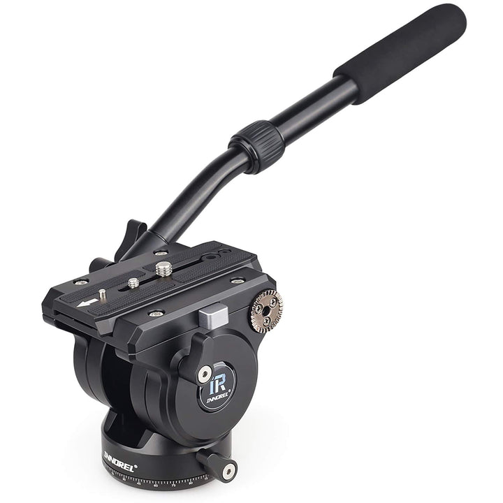 Fluidkopf, INNOREL H90, Videokamera Stativ Fluid Drag Pan Kopf für für DSLR-Kameras, Camcorder, Tele