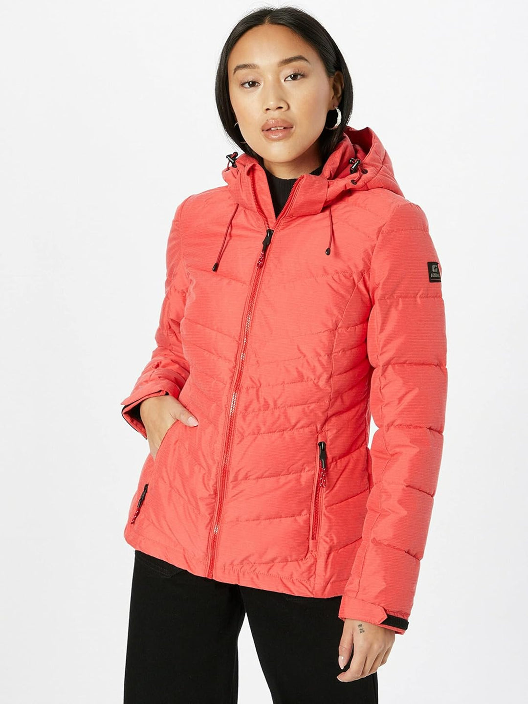 Killtec Damen Kow 149 Wmn Qltd Jckt Steppjacke mit abzippbarer Kapuze 36 00428-himbeere, 36 00428-hi