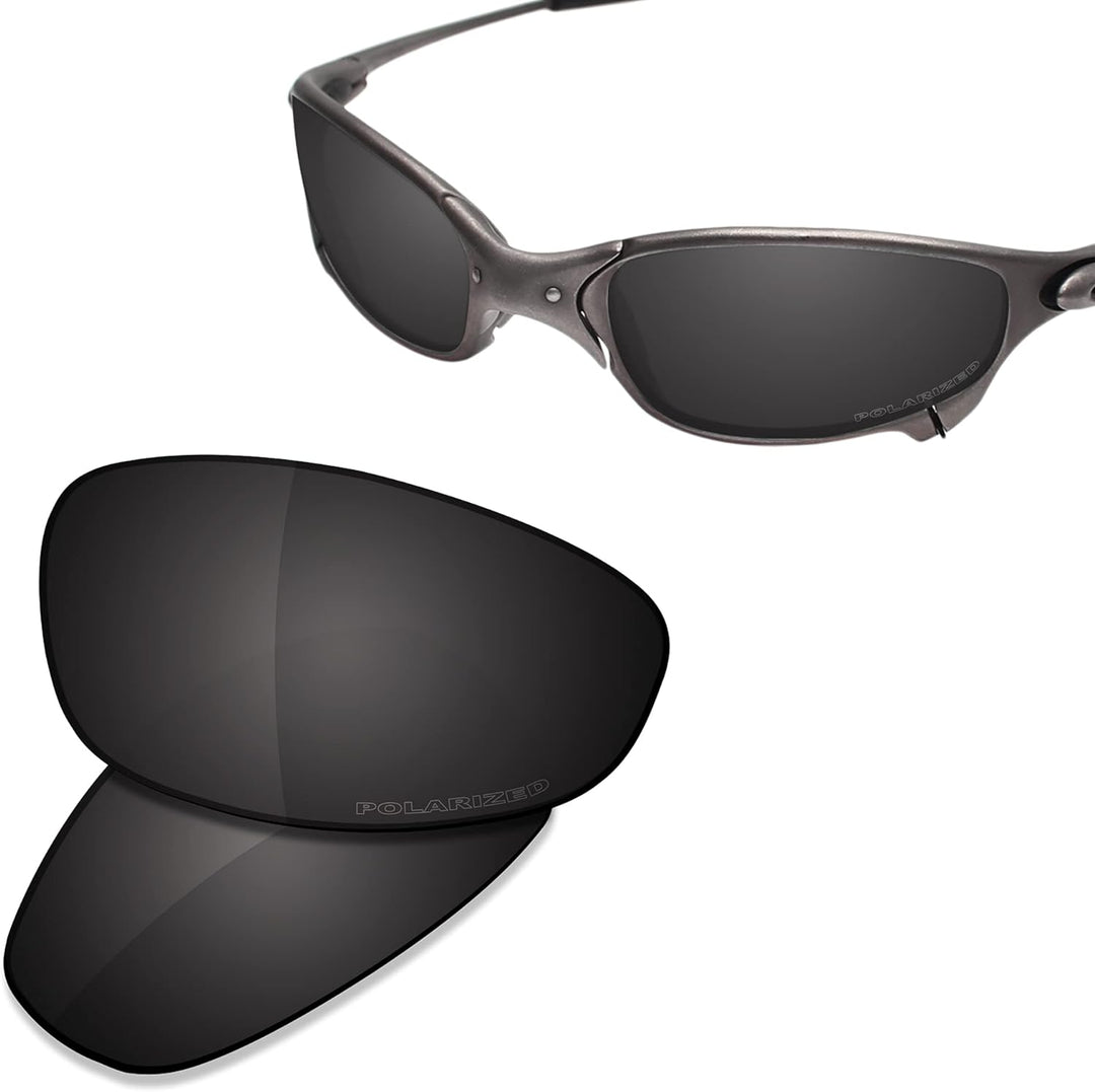 Saucer Premium Ersatzgläser für Oakley Juliet Sonnenbrillen High Definition - Carbon Black Polarisie