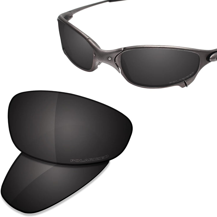 Saucer Premium Ersatzgläser für Oakley Juliet Sonnenbrillen High Definition - Carbon Black Polarisie