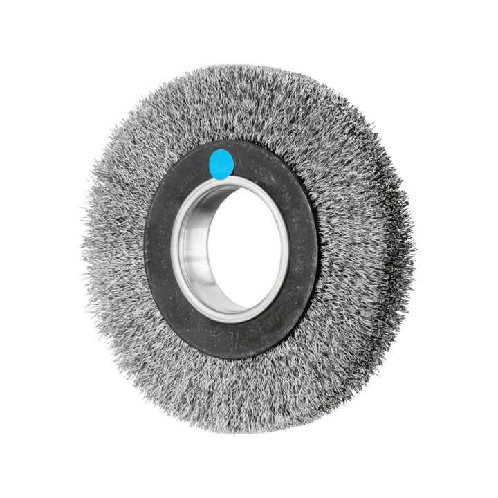 PFERD POS Rundbürste breit ungezopft RBU | Ø 150x25xvariable Bohrung Edelstahl-Draht-Ø 0,30 | 437012