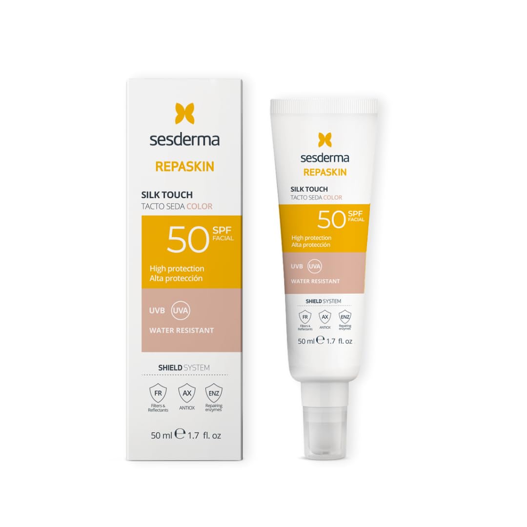 REPASKIN FACIAL SPF50 tacto seda con color 50 ml