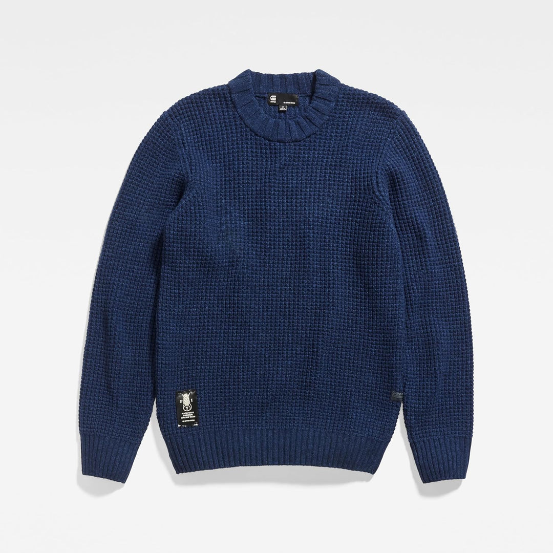 G-STAR RAW Herren Chunky Knitted Pullover Knits S Blau (Rank Blue D23536-d170-868), S Blau (Rank Blu