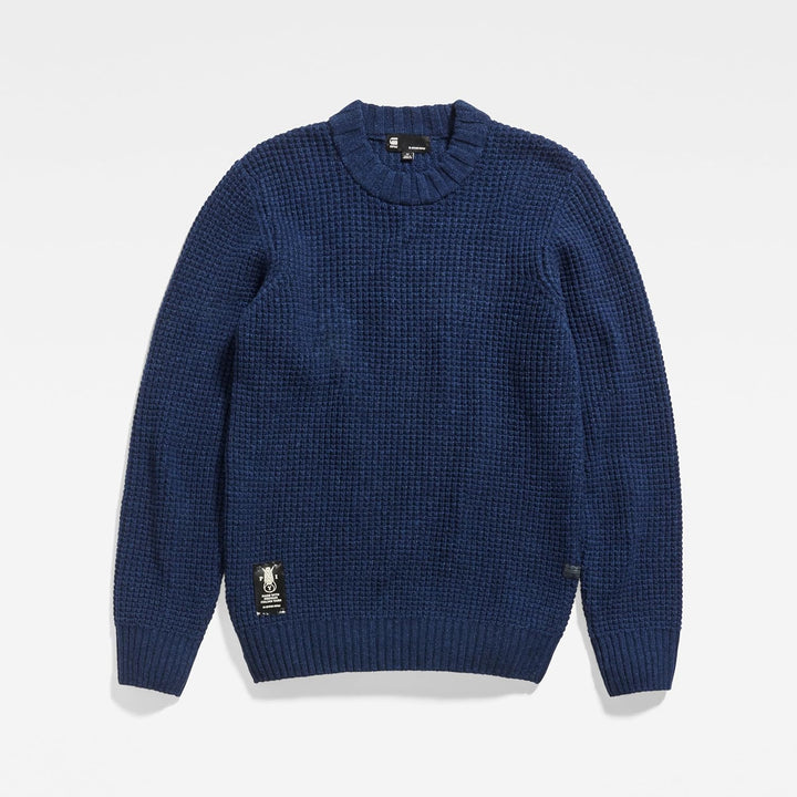 G-STAR RAW Herren Chunky Knitted Pullover Knits S Blau (Rank Blue D23536-d170-868), S Blau (Rank Blu