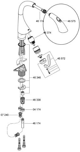 GROHE K4 - Spülbrause (Facettierte Ebenen, Herstellergarantie: 5 Jahre), Chrom, 46575000