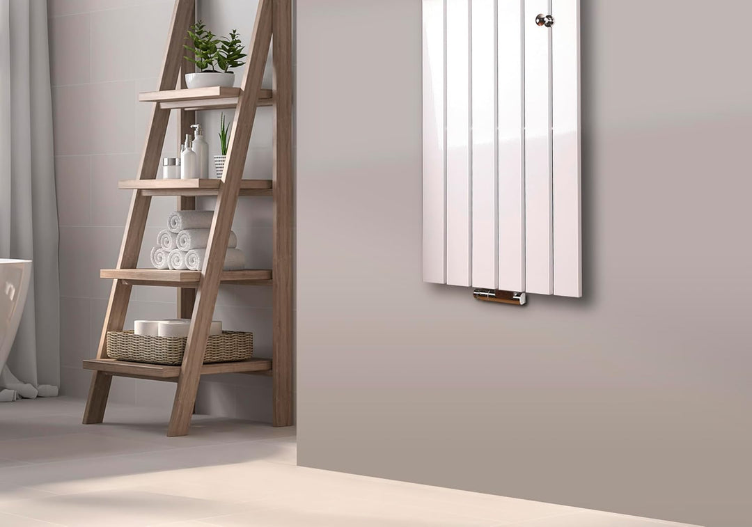 Badheizkörper Design Peking 2 120x47cm 799 Watt weiss (+ 2 Knopfhalter) SZAGATO Handtuchwärmer Handt