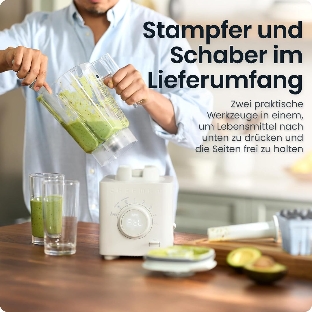 Chefman Obliterator 1.2L Standmixer für Smoothies, 1350W Motor zum Zerkleinern von Eis, Nüssen und g