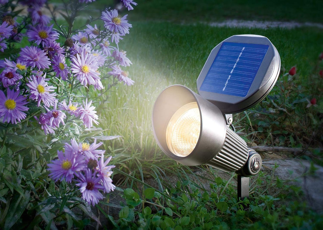 Esotec Solar Spotlight Lichtfarbe 2800K warmweiss Wand oder Bodenmontage, 102136
