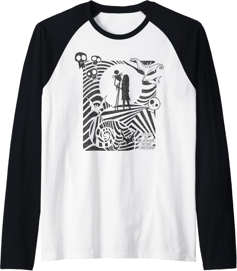 Nightmare Before Christmas Hypnotic Jack And Sally Raglan