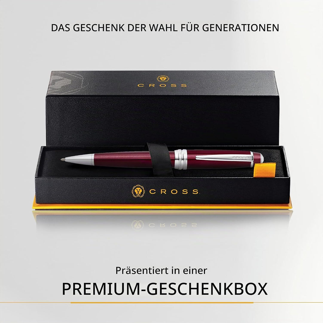 Cross Bailey Kugelschreiber (Drehmechanik, Schreibfarbe schwarz, Strichstärke M, inkl. Premium-Gesch