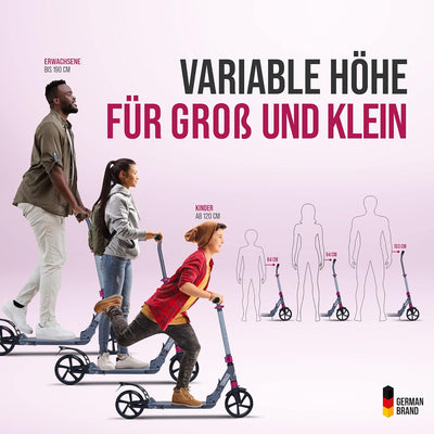 Apollo High End Scooter Erwachsene - Tornado | Cityroller Kinder ab 7 Jahre mit Bremse und Federung