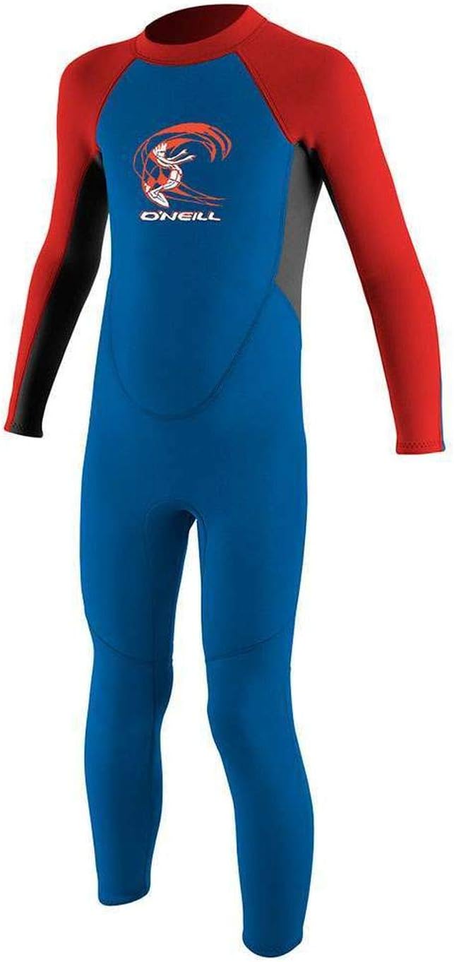 O'Neill Herren Toddler Reactor Ii 2mm Back Zip Full Wetsuit Neoprenanzug 2 Years BLUE / NEON RED, 2