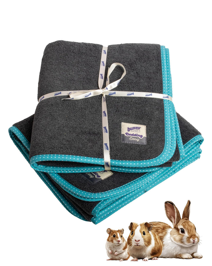 bunnyNature Bedding Easy Türkis | Flauschig-Weicher Fleece & Saugstarker Molton | Allergikerfreundli