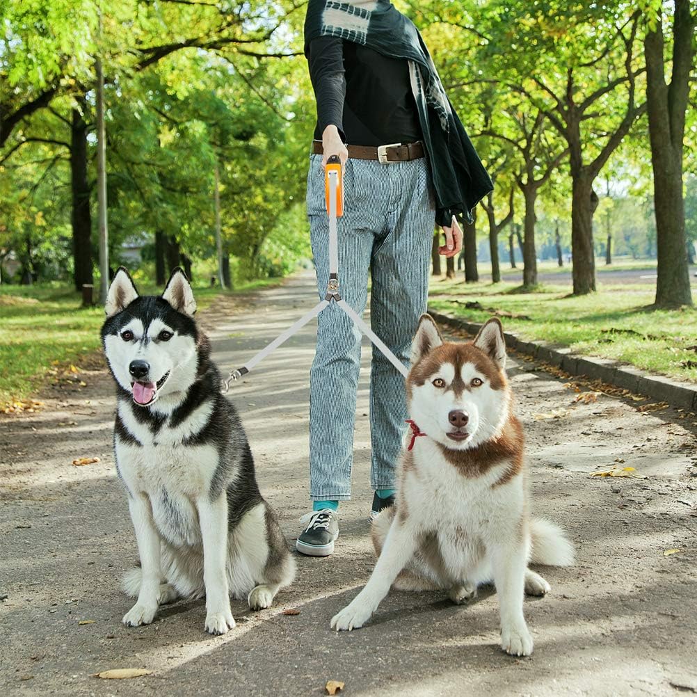 KOOLTAIL Dual Retractable Hundeleine für Zwei Hunde bis 110 Lbs, Heavy Duty Doppelkopf 16 ft Erweite