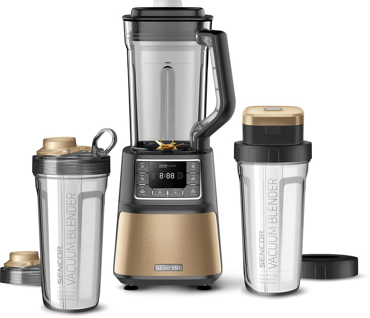 SENCOR SBU 7877CH Automatischer Vakuum-Super-Mixer, 1500 Watt, Smoothie, 7 Programme, Champagne