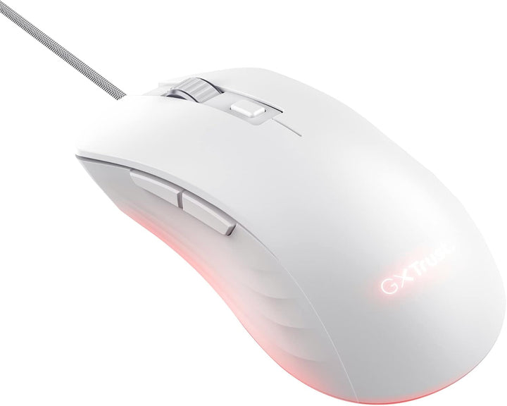 Trust Gaming GXT 924W Ybar+ Kabelgebundene Gaming Maus, 25600 DPI, 50% Recycelten Materialien, 6 Pro