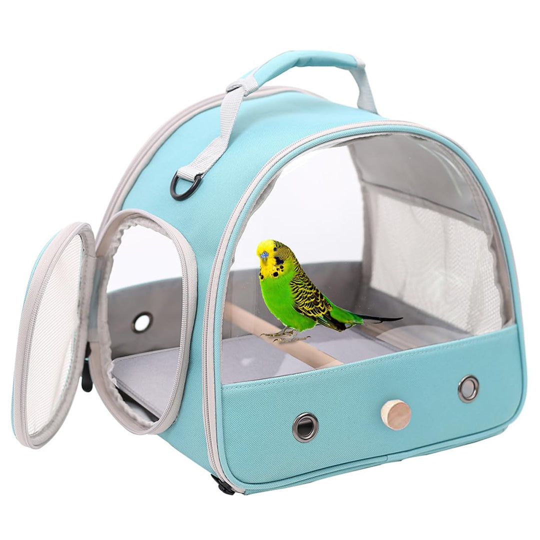 Vogeltrage, tragbare Vogeltasche für Papageien, Sittiche, Wellensittiche, kleine Vögel, mit Edelstah