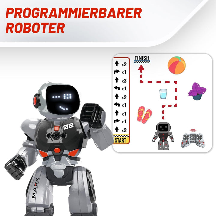 Xtrem Bots - Mark | Kinderroboter-programmierung Für Kinder 50 Bewegungen | Spielzeug Ab 6 Jahren |