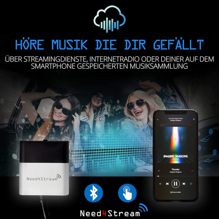 Need4Stream N4S300A V5.0 A2DP Bluetooth Audio Interface mit Titellisten, kompatibel mit Audi Music I