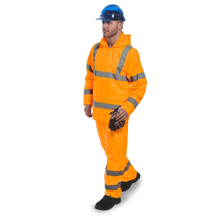 Portwest Regen Warnschutzhose, Grösse: 5XL, Farbe: Orange, H441ORR5XL Orange 5XL, Orange 5XL