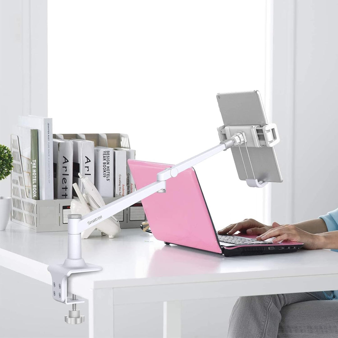 Smatree Tablet-Ständer und Handyhalter für Schreibtisch, Flexible 360 ° -Tablethalterung Kompatibe