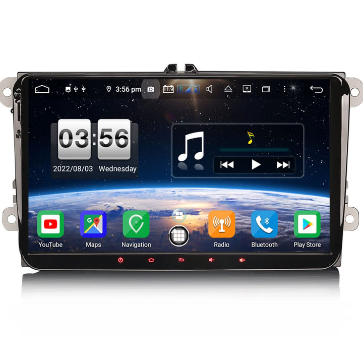 Erisin Android 12 9 Zoll Autoradio Mit Navi GPS für VW Passat Golf 5/6 Touran Skoda Seat Tiguan Jett