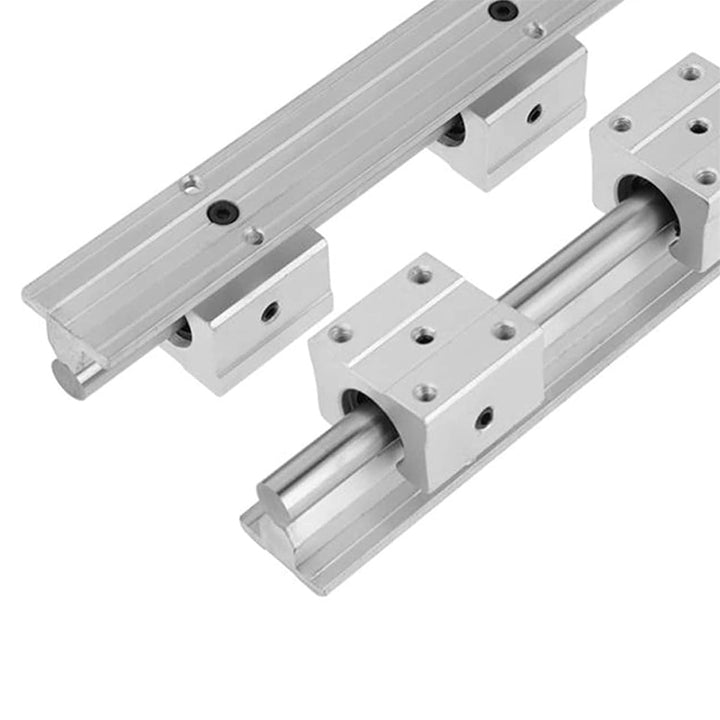 GooEquip Linearführung SBR20-200 Linearschiene, Linearlager-Gleitset mit 2 Schienenwellen von 200 mm