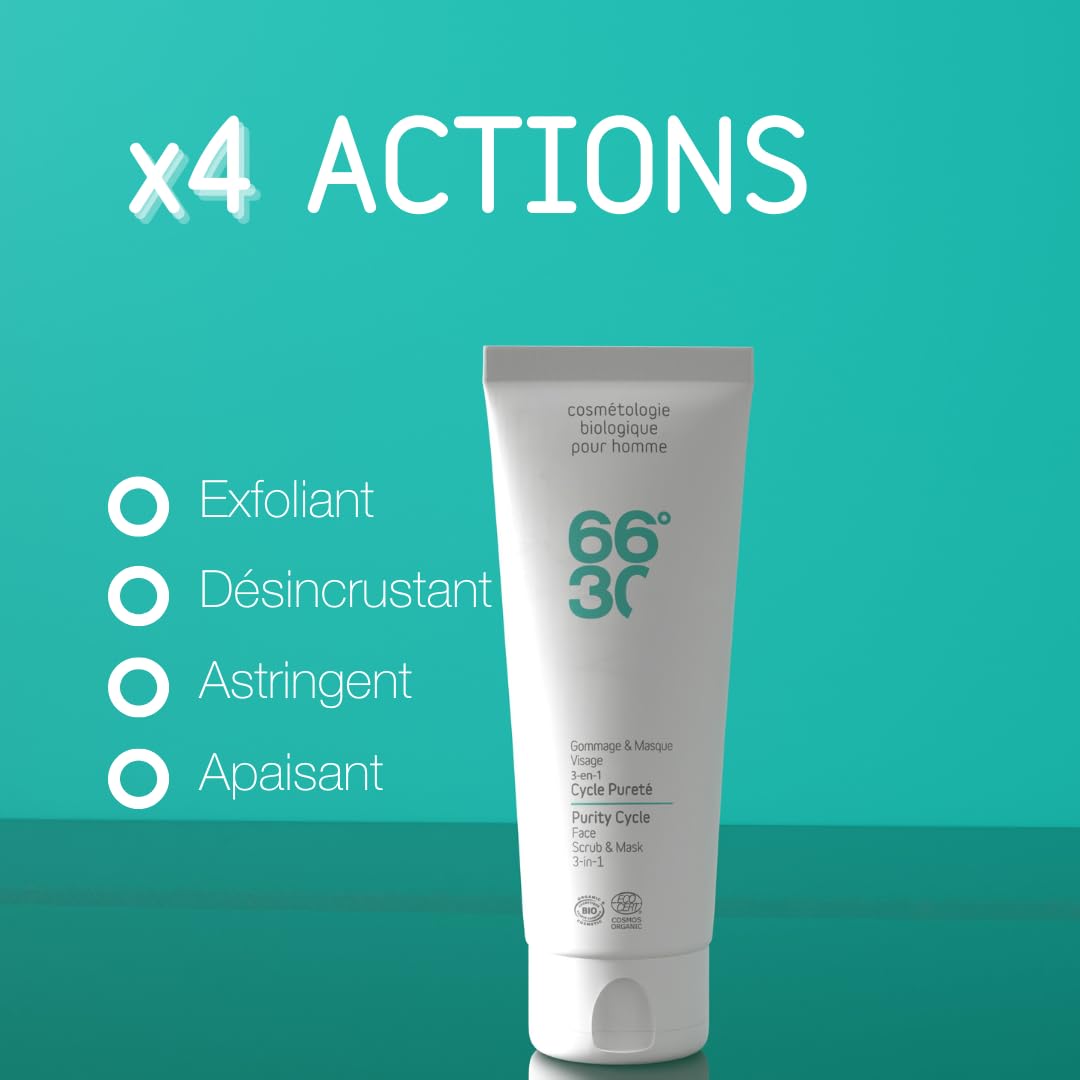 66°30 Purity Cycle Face Scrub & Mask 3-in-1, 1er Pack (1 x 100 ml)
